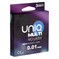 Uniq Multi Unisex No Latex 0.01mm Condoms 3 pcs