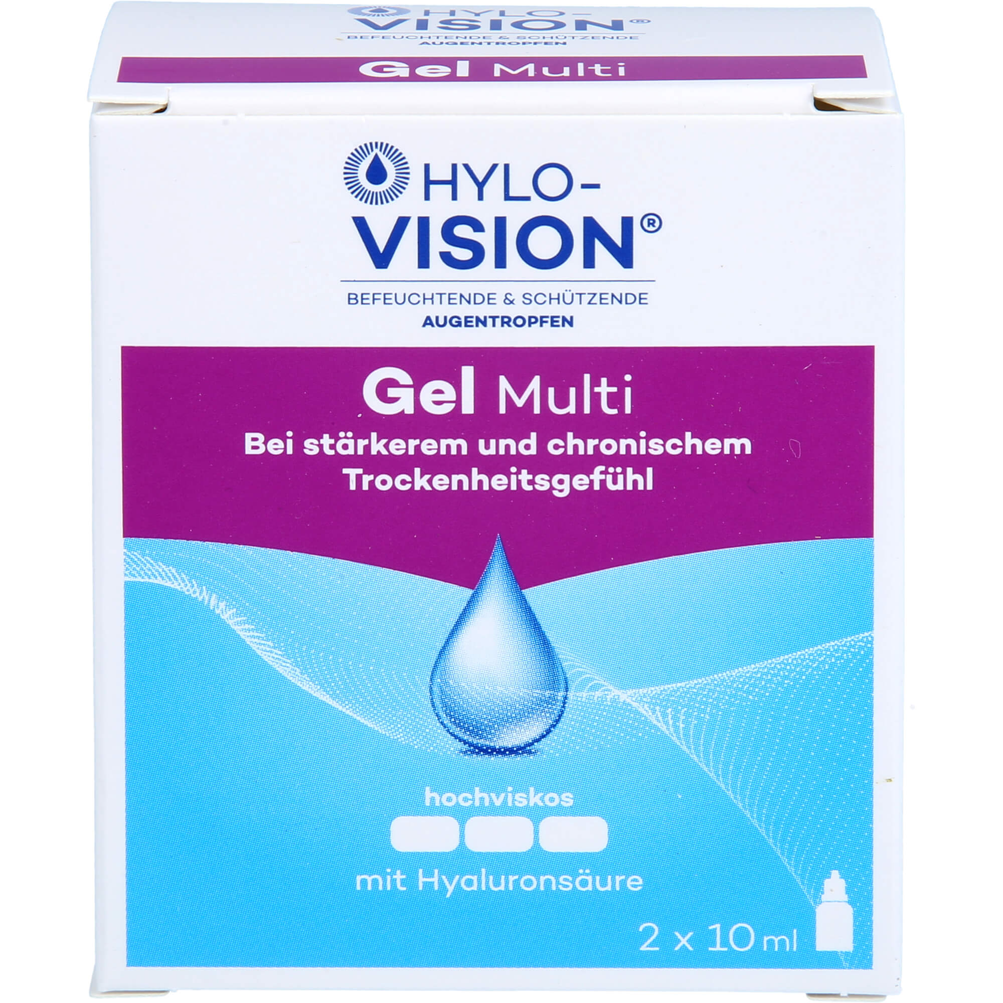 HYLO-VISION Gel Multi eye drops, 20 ml