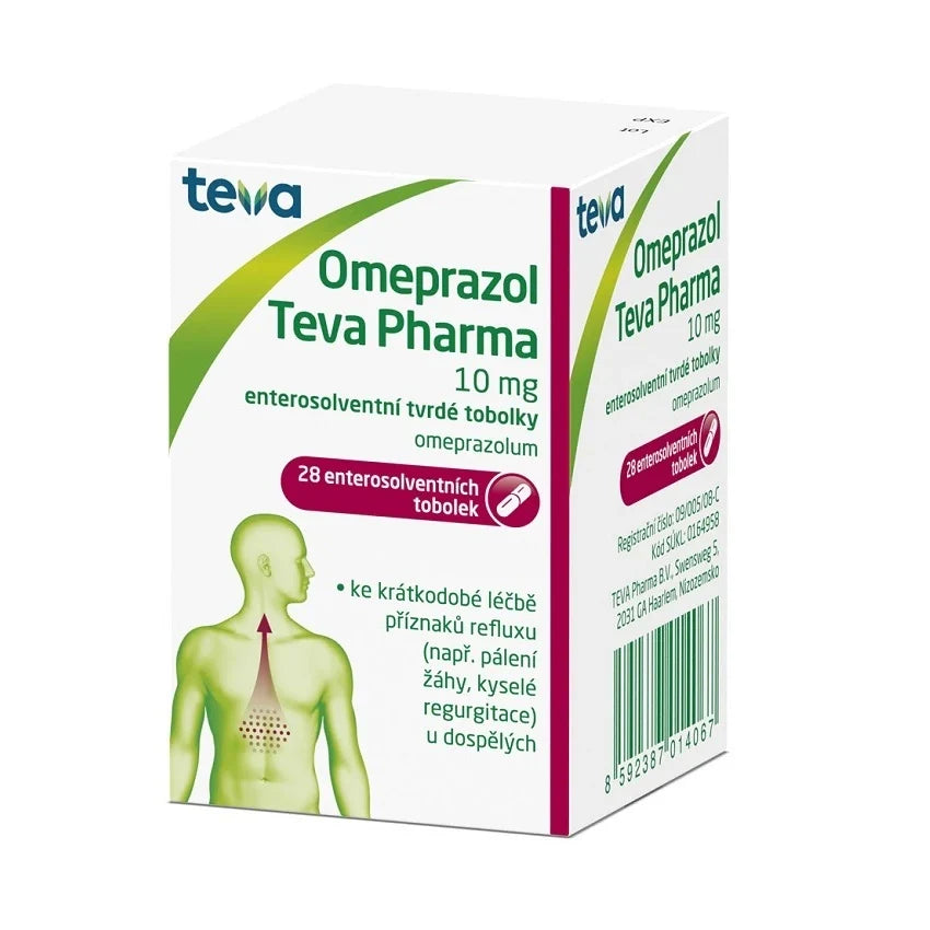OMEPRAZOLE TEVA PHARMA 10MG 28 capsules