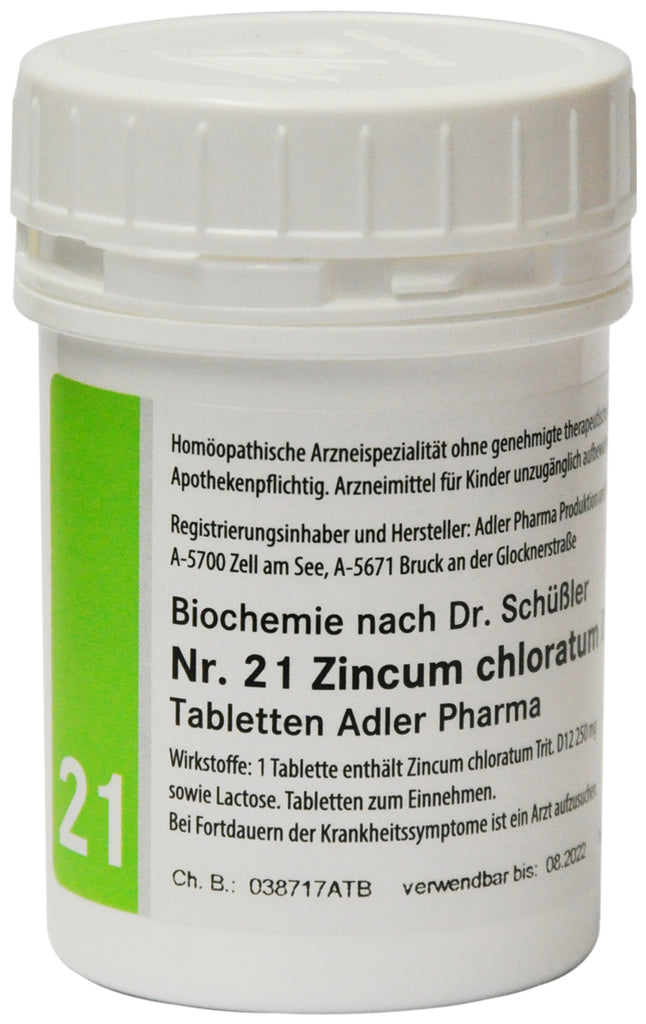 Adler Schuessler Salt No.21 Zinc chloratum D12, 100 Tablets