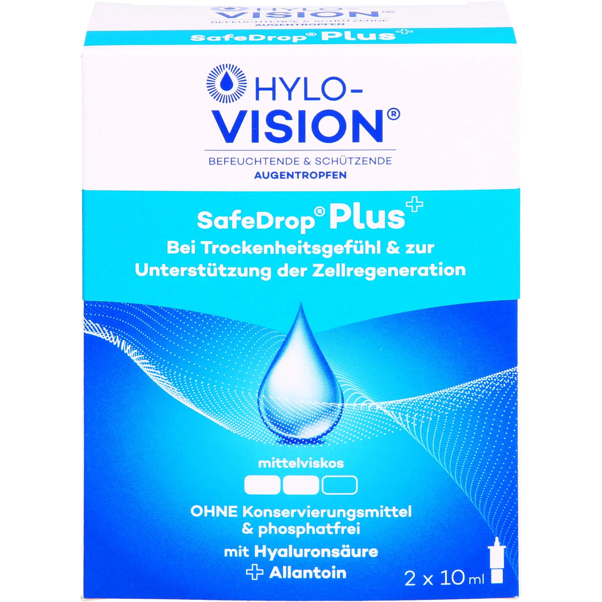 HYLO-VISION SafeDrop Plus moisturizing & protective eye drops, 20 ml