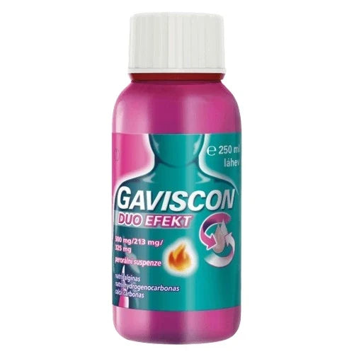 GAVISCON DUO EFFECT 500mg oral suspension, 250ml