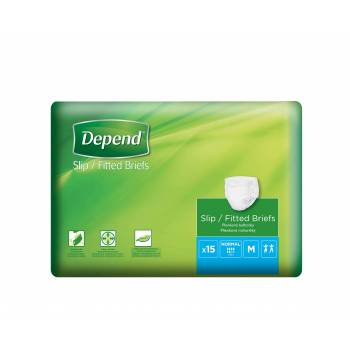 Depend Slip Normal M incontinence briefs 15 pcs