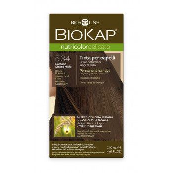 BIOKAP Nutricolor Delicato 5.34 Honey Chestnut hair color 140 ml