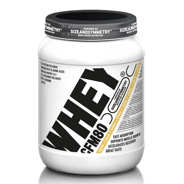 SizeAndSymmetry Whey Protein 80 CFM 1000g - vanilla