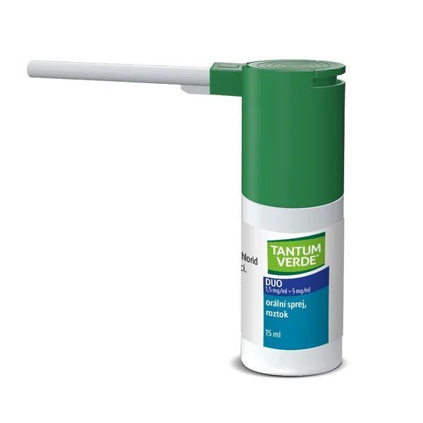 Tantum Verde DUO 1.5 mg/ml + 5 mg/ml oral spray, solution 15 ml