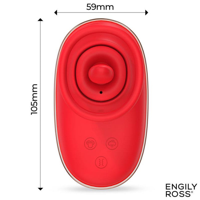 Engily Ross Lizer Vacuum Pump Licking Stimulator with Vibrations Red