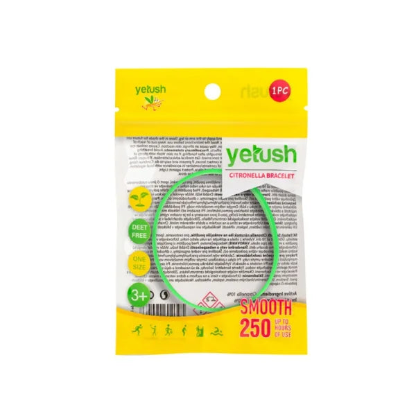 Yetush Smooth Citronella repellent bracelet 1 pc green