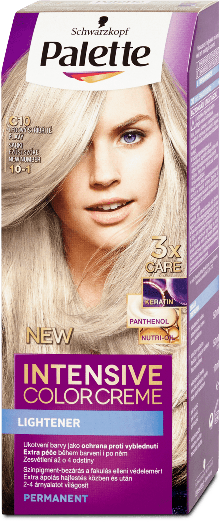 Schwarzkopf Palette Intensive Color Creme hair color Ice silver fawn C10, 110 ml