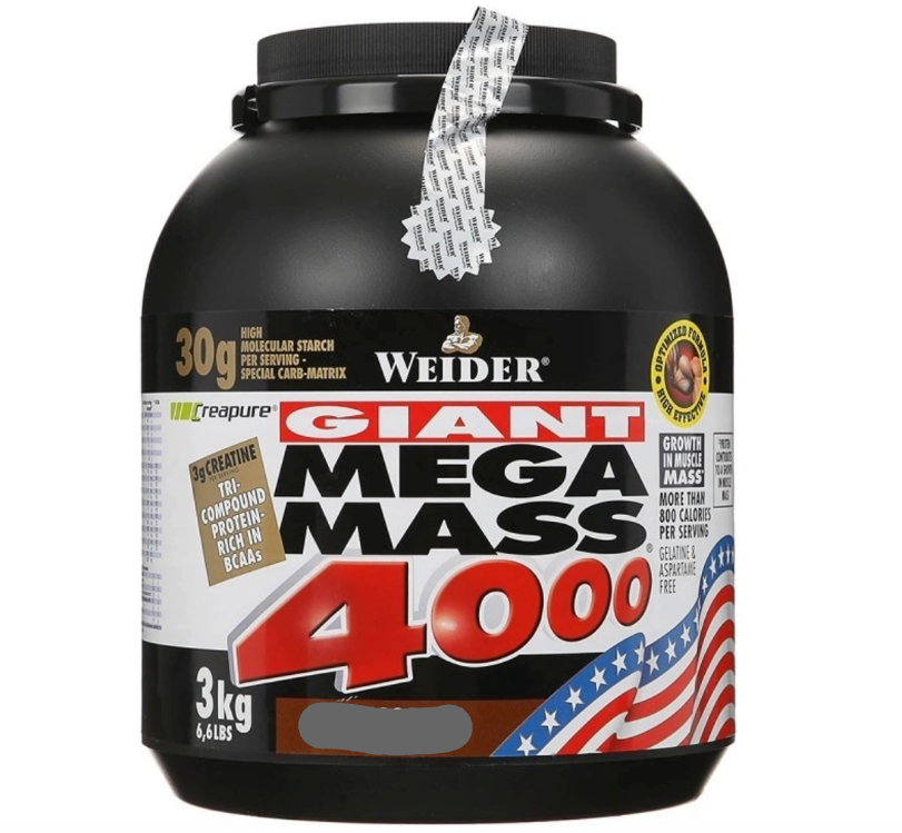 WEIDER Mega Mass 4000 Strawberry 3000 g