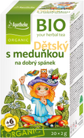 Apotheke BIO fruit tea for kids with lemon balm, 20 teabags