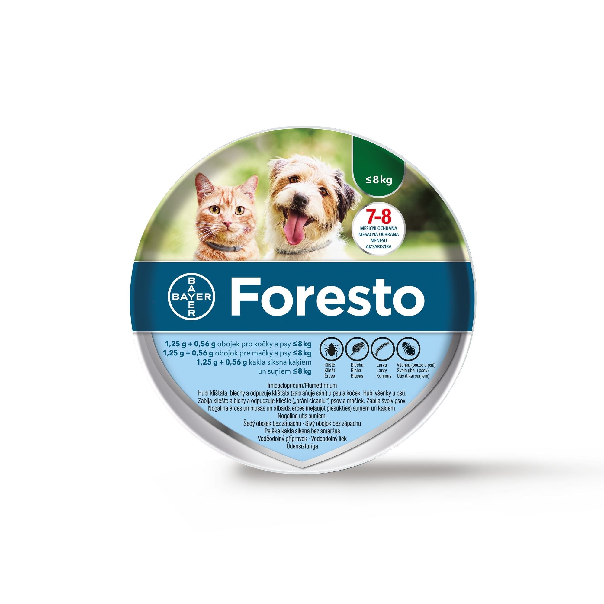 Foresto 1.25g + 0.56g collar for cats and dogs up to 8kg