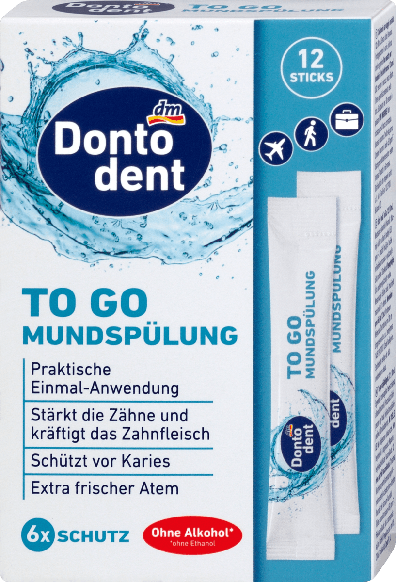 Dontodent mouthwash TO GO 12 sticks x 10ml