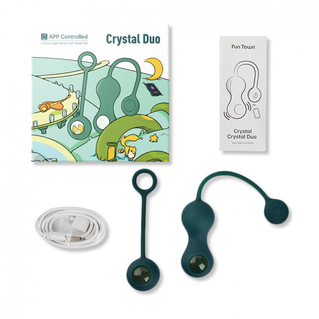 Magic Motion Crystal Duo Smart Kegel Vibrator with Weight Set