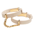 Crave ID Cuffs Bracelet Beige/18kt Gold Plated