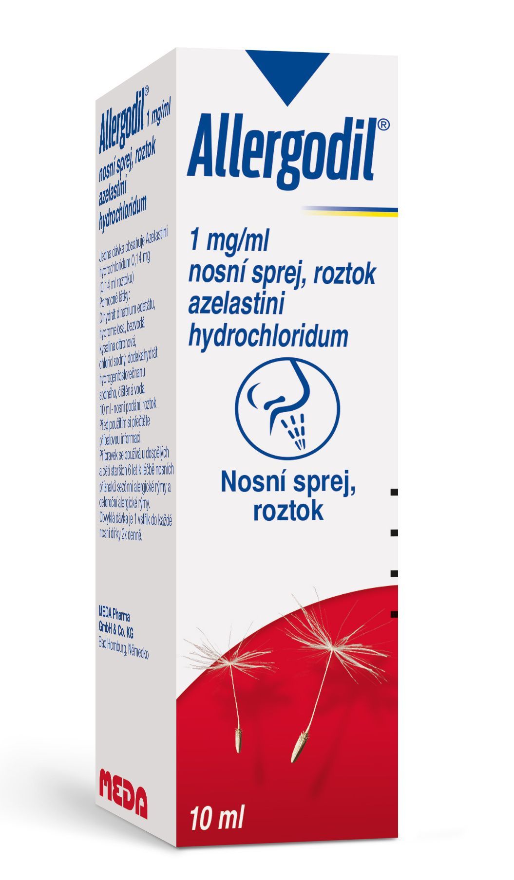 Allergodil nasal spray 10 ml seasonal allergic rhinitis treatment