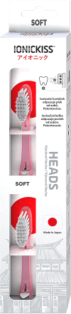 IONICKISS toothbrush interchangeable heads, soft pink, 2 pcs