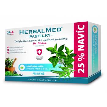 Dr. Weiss HerbalMed Eucalyptus + mint + vitamin C 24 + 6 lozenges