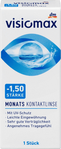 VISIOMAX monthly contact lenses, -1.50 DP, 1 pair