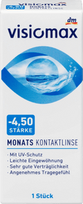 VISIOMAX monthly contact lenses, -4.50 DP, 1 pair